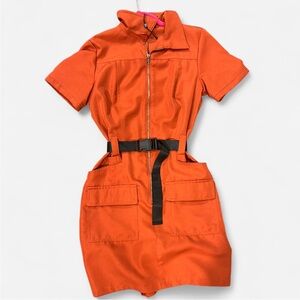 Parisian Works Rust color Zippered Utility dress